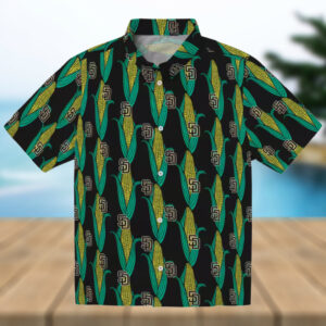 San Diego Padres Brown Tropical Hawaiian Shirt