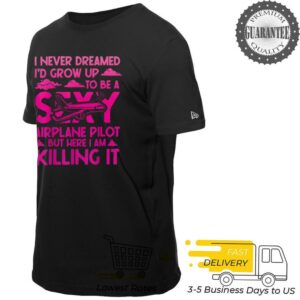 Funny Woman Pilot Airplane T Shirt