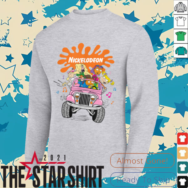 Nickelodeon Girls Jeep Ride Fun 90s Cartoon Vibes T Shirt