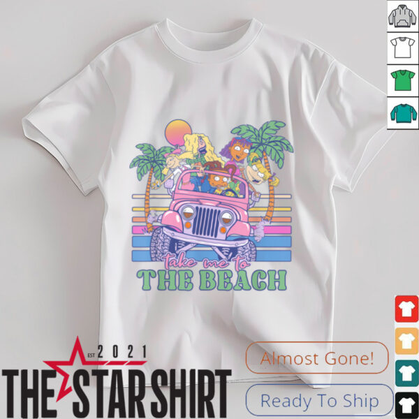 Nickelodeon Take Me To The Beach Jeep Tropical Sunset T Shirt