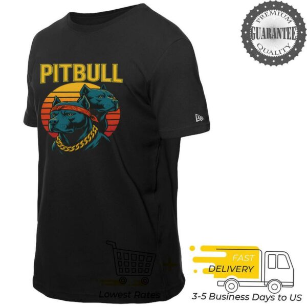 Retro Pitbull 80s Style Dog Shirt