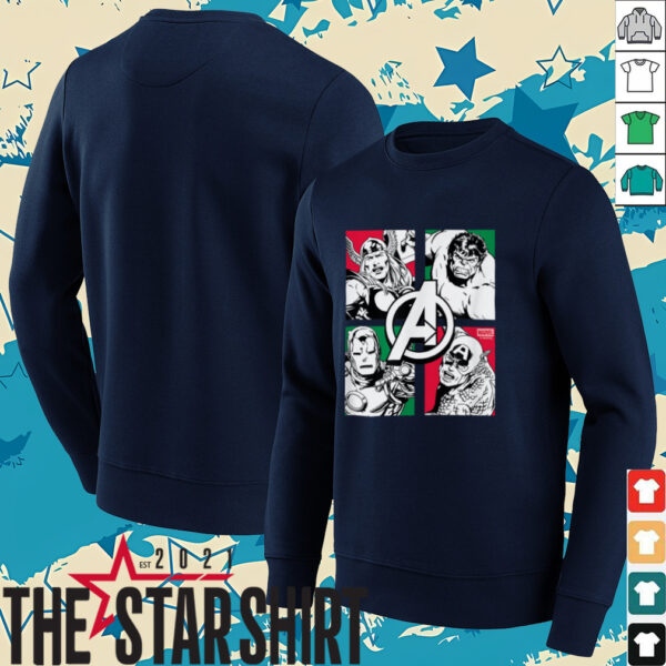 The Avengers Christmas Grid Shirt