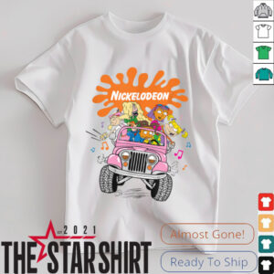 Nickelodeon Girls Jeep Ride Fun 90s Cartoon Vibes T Shirt