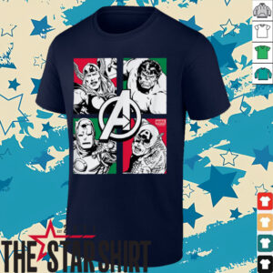 The Avengers Christmas Grid Shirt