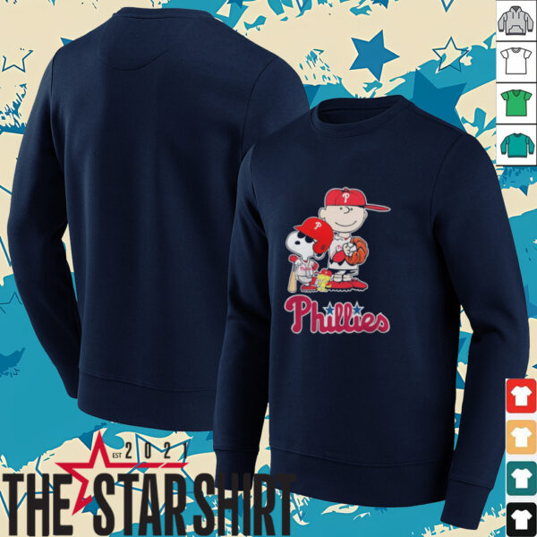 Phillies Merch Peanuts Characters X Philadelphia Phillies Baseball 2024 Shirt