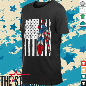 American Flag Native Feather Pride Month Indigenous SHirt