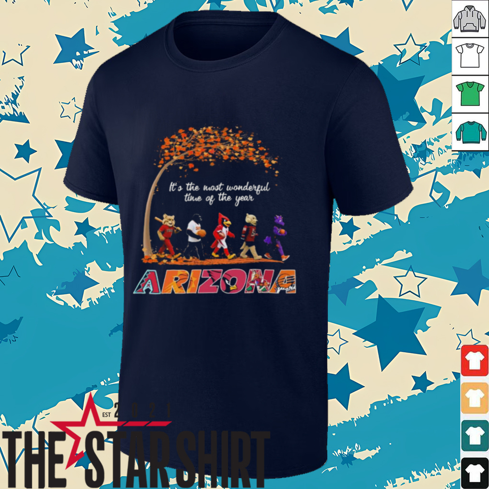 Arizona Mascots on Beatles Abbey Road Shirt