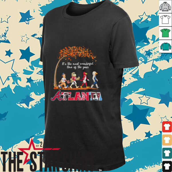 Atlanta Sports Teams Mascot Abbey Road It’s The Most Wonderful Time Of The Year Shirt