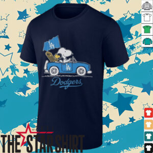 Peanuts Snoopy Los Angeles Dodgers On Car Shirt
