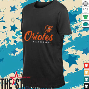 Baltimore Orioles Profile Women’s Plus Size Wordmark Notch Neck T Shirt