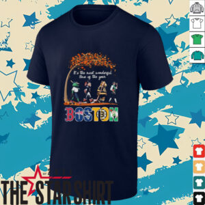 Boston Sports Teams Mascot Abbey Road It’s The Most Wonderful Time Of The Year Shirt