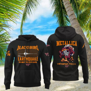 Breaking Virginia Tech Hokies Blacksburg Earthquake Hoodie Presents For Football...
