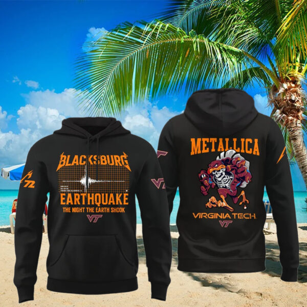 Breaking Virginia Tech Hokies Blacksburg Earthquake Hoodie Presents For Football Fans