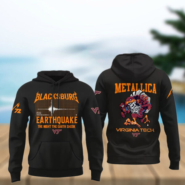 Breaking Virginia Tech Hokies Blacksburg Earthquake Hoodie Presents For Football Fans