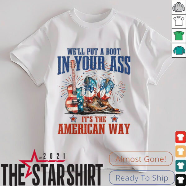 Brought To You Courtesy Of The Red, White & Blue Cowgirl T Shirt