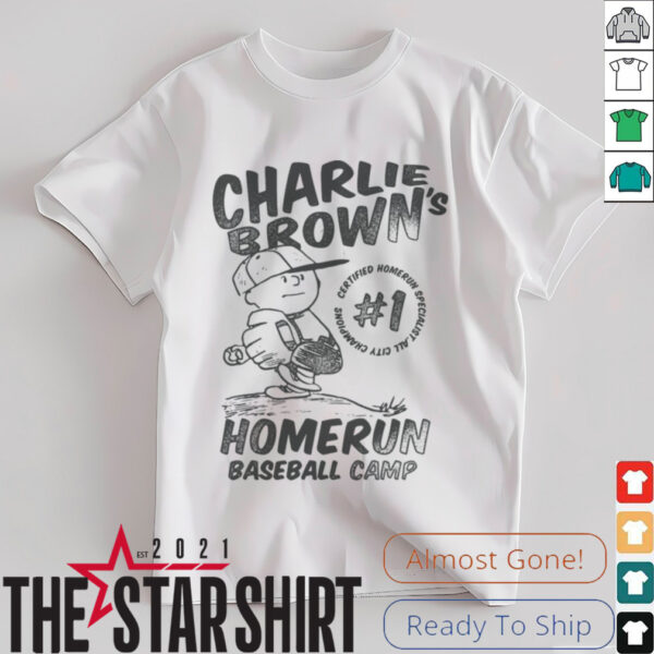 Charlie Brown Homerun Baseball Camp Shirt