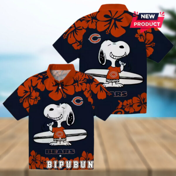Chicago Bears Snoopy Surf Hawaiian Shirt