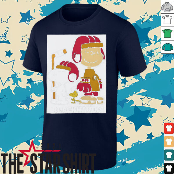 Chicago Blackhawks NHL Charlie Brown Snoopy And Woodstock Logo Shirt