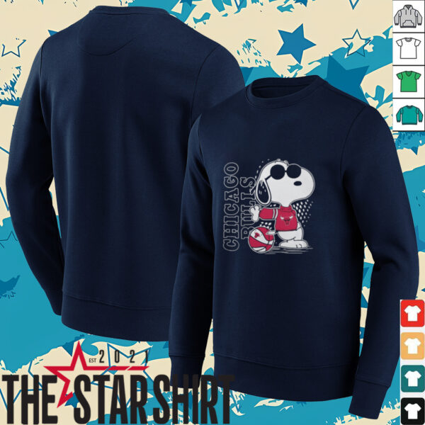 Chicago Bulls Basketball X Snoopy The Peanuts Logo Hoodie Sweatshirt