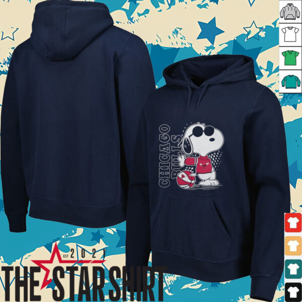 Chicago Bulls Basketball X Snoopy The Peanuts Logo Hoodie Sweatshirt