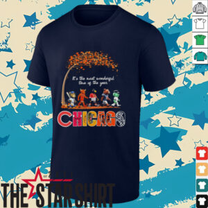 Chicago Sports Teams Mascots & Beatles Abbey Road “It’s The Most Wonderful Time Of The Year” Shirt – Benny the Bull & Iconic Holiday Music Tee