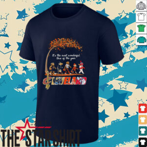 Cleveland Sports Teams Mascots & Beatles Abbey Road “It’s The Most Wonderful Time Of The Year” Shirt – Slider & Classic Holiday Music