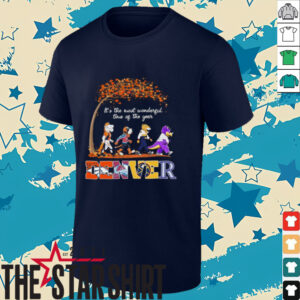 Denver Sports Teams Mascots & Beatles Abbey Road “It’s The Most Wonderful Time Of The Year” Shirt – Mile High Mascots & Classic Holiday Music