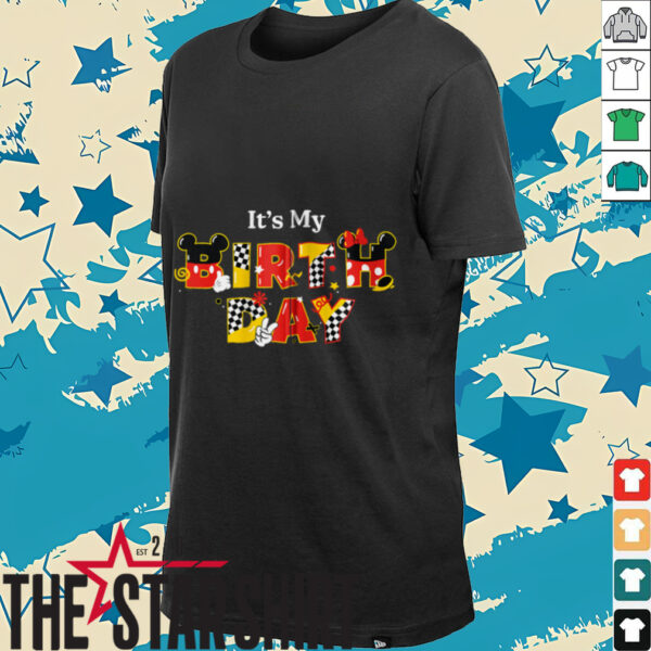 Disney Mickey & Minnie It’s My Birthday Big Letters Party Shirt