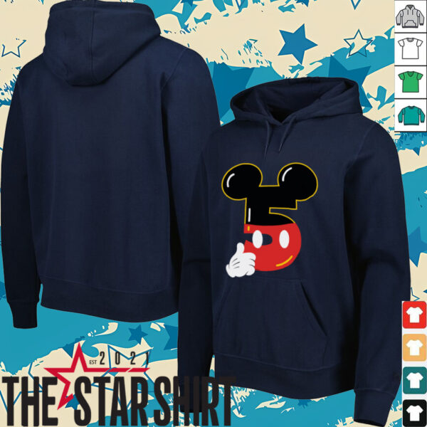 Disney Mickey Numbers _5_ Fifth 5th Birthday Party Gift Shirt
