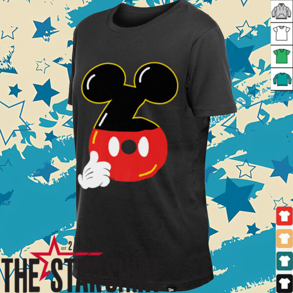 Disney Mickey Numbers _6_ Sixth 6th Birthday Party Gift  Shirt