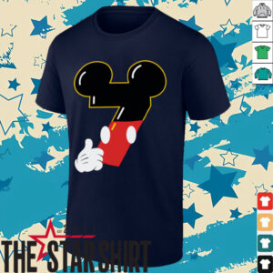 Disney Mickey Numbers _7_ Seventh 7th Birthday Party Giftshirt
