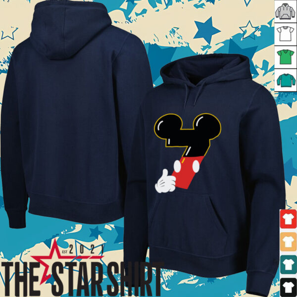 Disney Mickey Numbers _7_ Seventh 7th Birthday Party Giftshirt