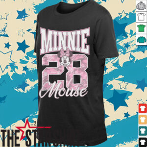 Disney Minnie Mouse 28 Pink Camouflage Vintage Logo Shirt