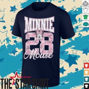 Disney Minnie Mouse 28 Pink Camouflage Vintage Logo Shirt