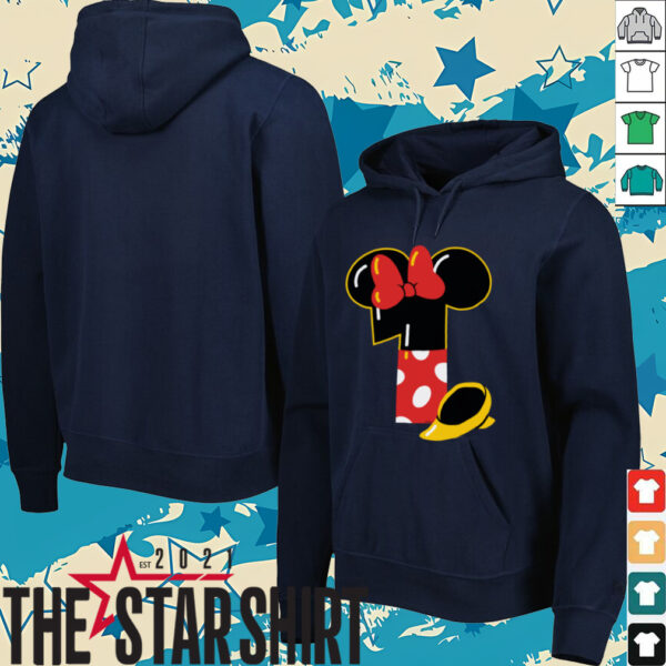 Disney Minnie Numbers _1_ First 1st Birthday Party Gift Shirt