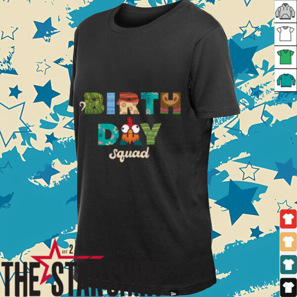 Disney Moana Big Letters _Birthday Squad_ Birthday Party Shirt