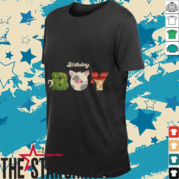 Disney Moana Letters Birthday Boy Birthday Party Shirt