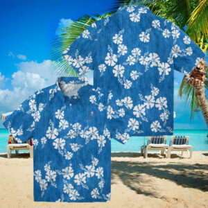 Dodgers Aloha Floral Hawaiian Shirt Men’s Blue Summer Baseball Fan...
