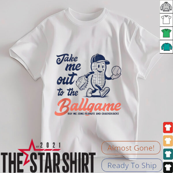 Funny Peanuts Take Me Out To The Ball Game Baseball Shirt