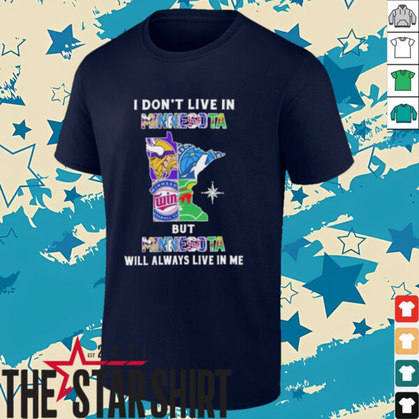 I Don’t Live In Minnesota Sports Teams But Minnesota Will Always Live In Me Shirt