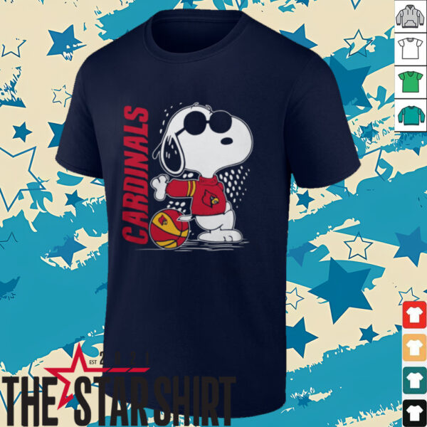 Snoopy The Peanuts Louisville Cardinals Basketball Shirt