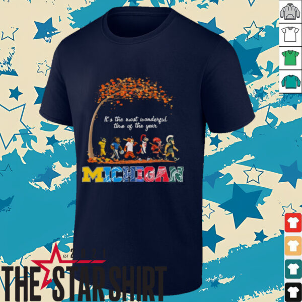 It’s The Most Wonderful Time Of The Year Michigan Mascot Sports Walking Road T Shirt