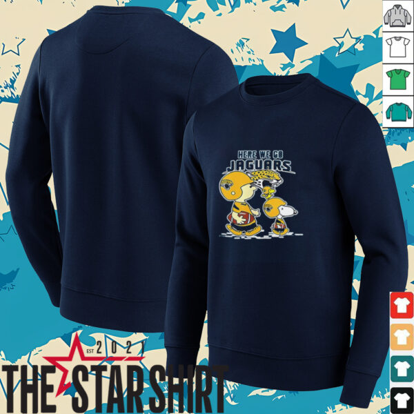 Jacksonville Jaguars NFL Here We Go Snoopy Adult And Kid Tshirt