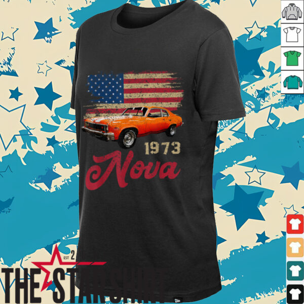 Jersey Style Nova 73 1973 Classic Old School Muscle Car T Shirt