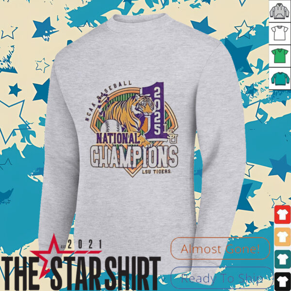 LSU Tigers MLB 2025 NCAA Baseball National Champions #1 Mascot shirt