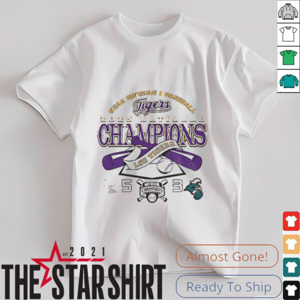 LSU Tigers vs Coastal Carolina Chanticleers 5 3 NCAA Division I Baseball 2025 National Champions shirt