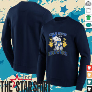 Life Is Better With Snoopy X Milwaukee Brewers T Shirt
