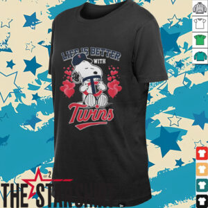 Life Is Better With Snoopy X Minnesota Twins T Shirt