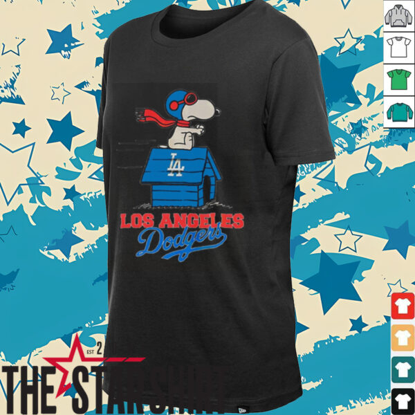 Los Angeles Dodgers Snoopy wear scarf 2025 shirt