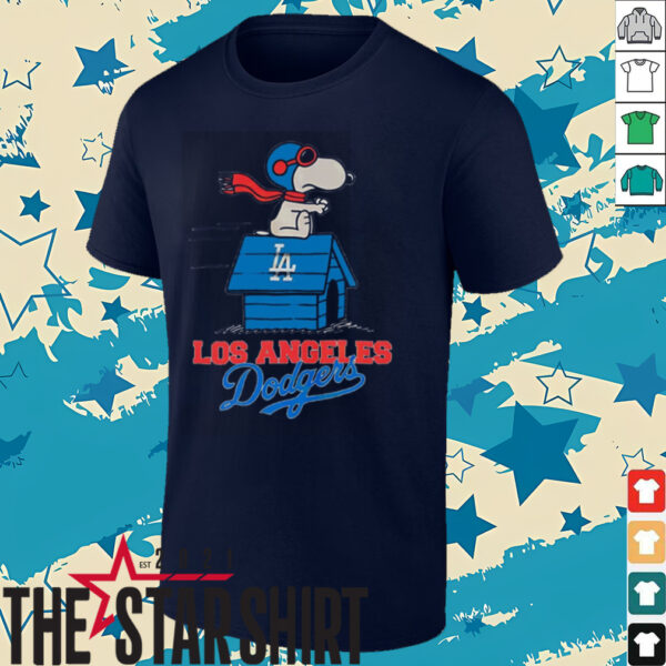 Los Angeles Dodgers Snoopy wear scarf 2025 shirt